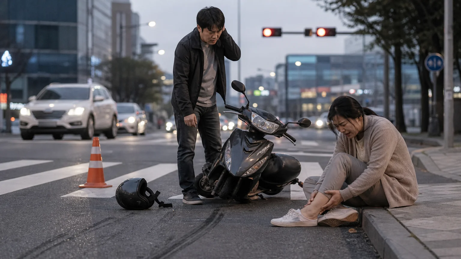 무면허운전 이륜차 사고로 형사조사를 받게 된 경위