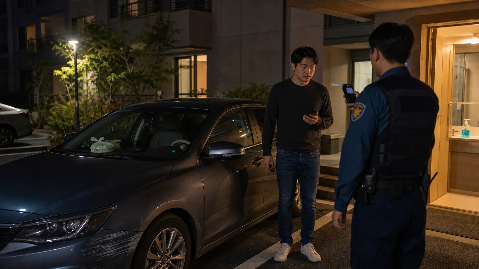 음주측정 수치로 음주운전 혐의를 받은 경위